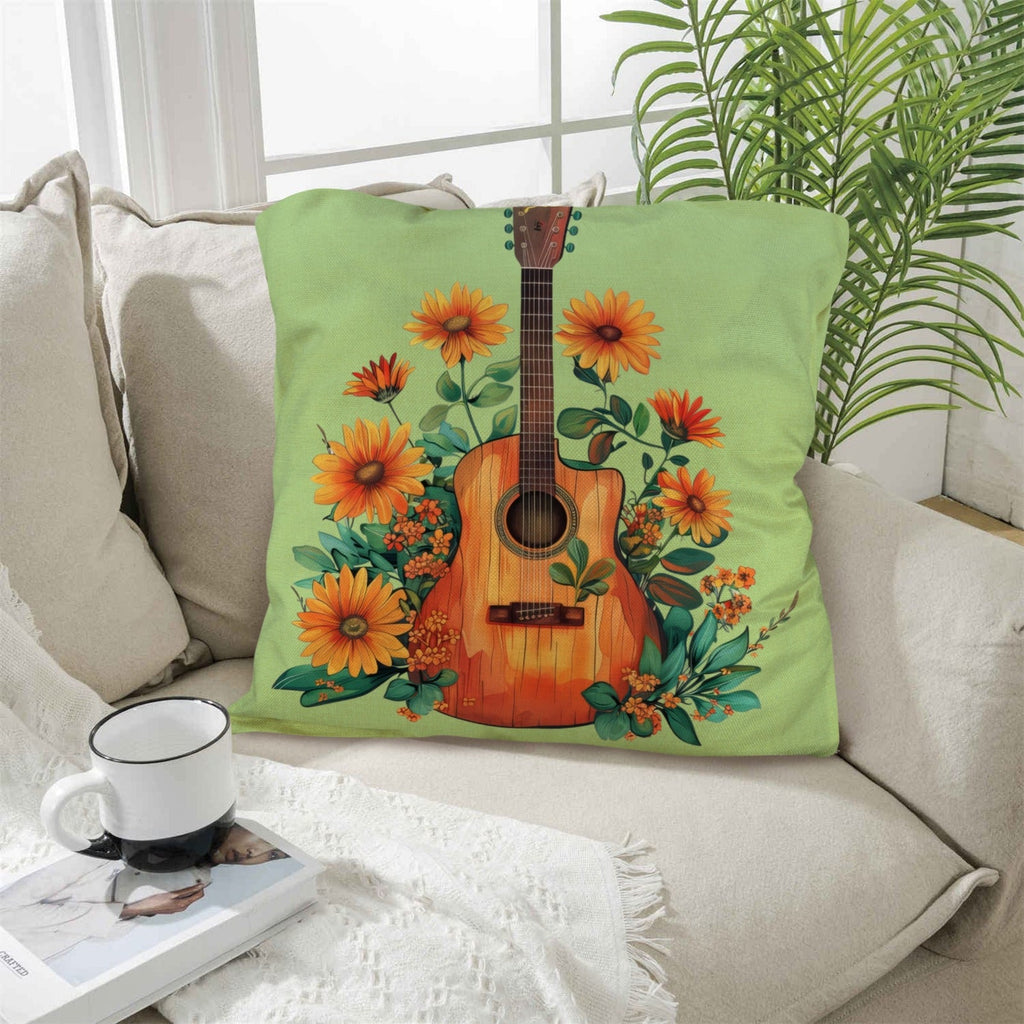 Baha Ranch Retro Guitar Pillow Case Made in America