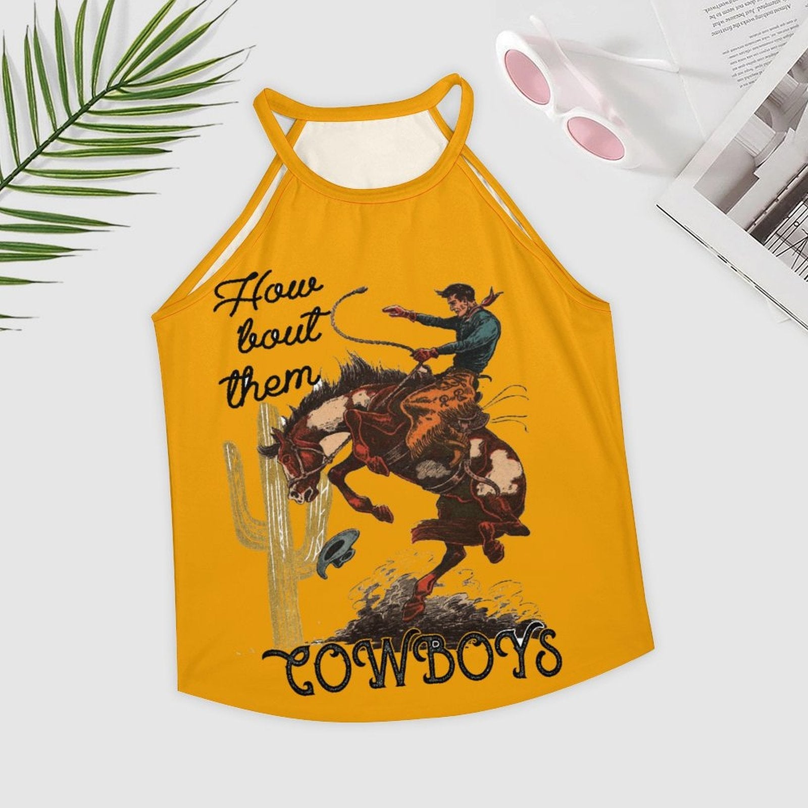 Baha Ranch How Bout Them Cowboys Vintage Western Tank Top