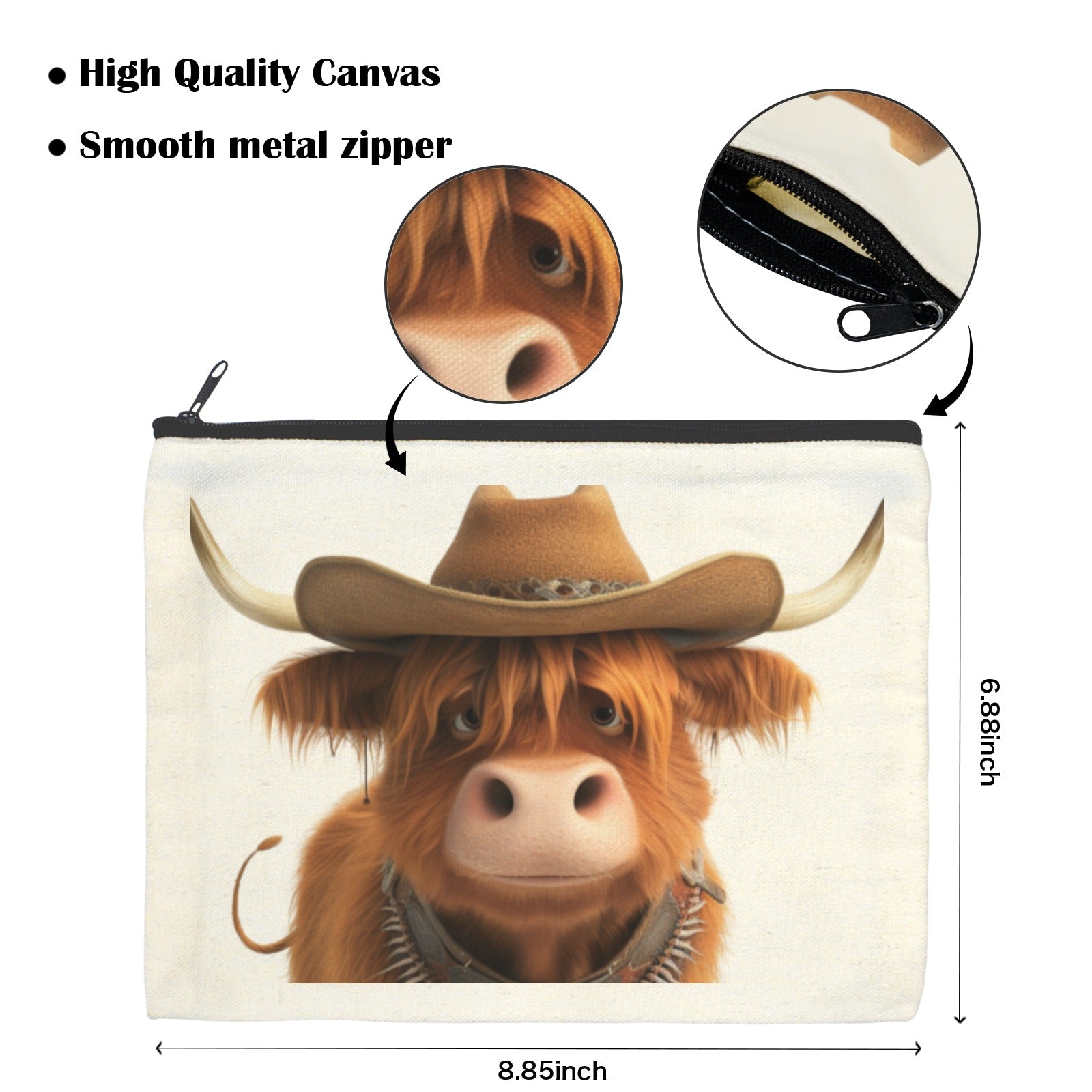Baha Ranch Cowboy Highland Cosmetic Bag Pack of 5 Made in America