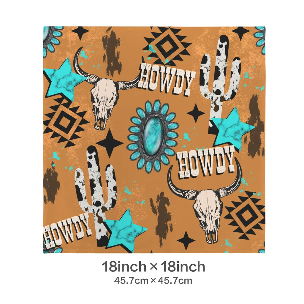 Baha Ranch Howdy Velvety Soft Throw Pillow Case Made in America