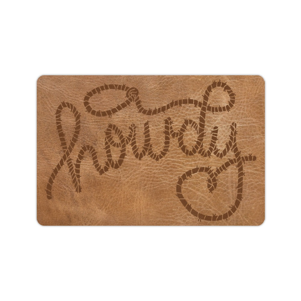 Howdy Western Floor Mat 24" x 16" Made in America