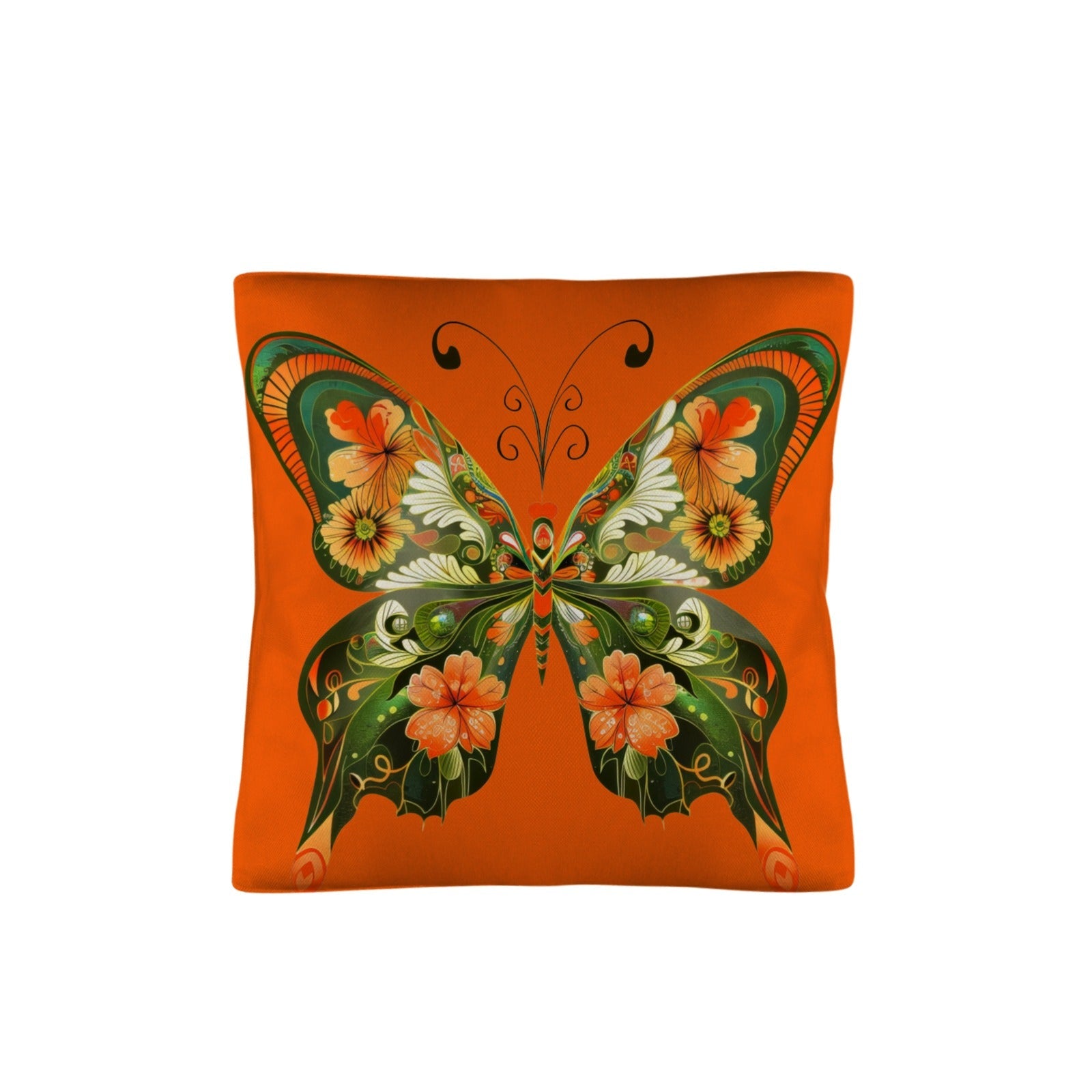 Baha Ranch Retro Floral Butterfly Pillow Case Made in America