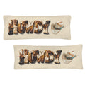 Baha Ranch Western Howdy Highland Cow Body Pillow Cover Made in America