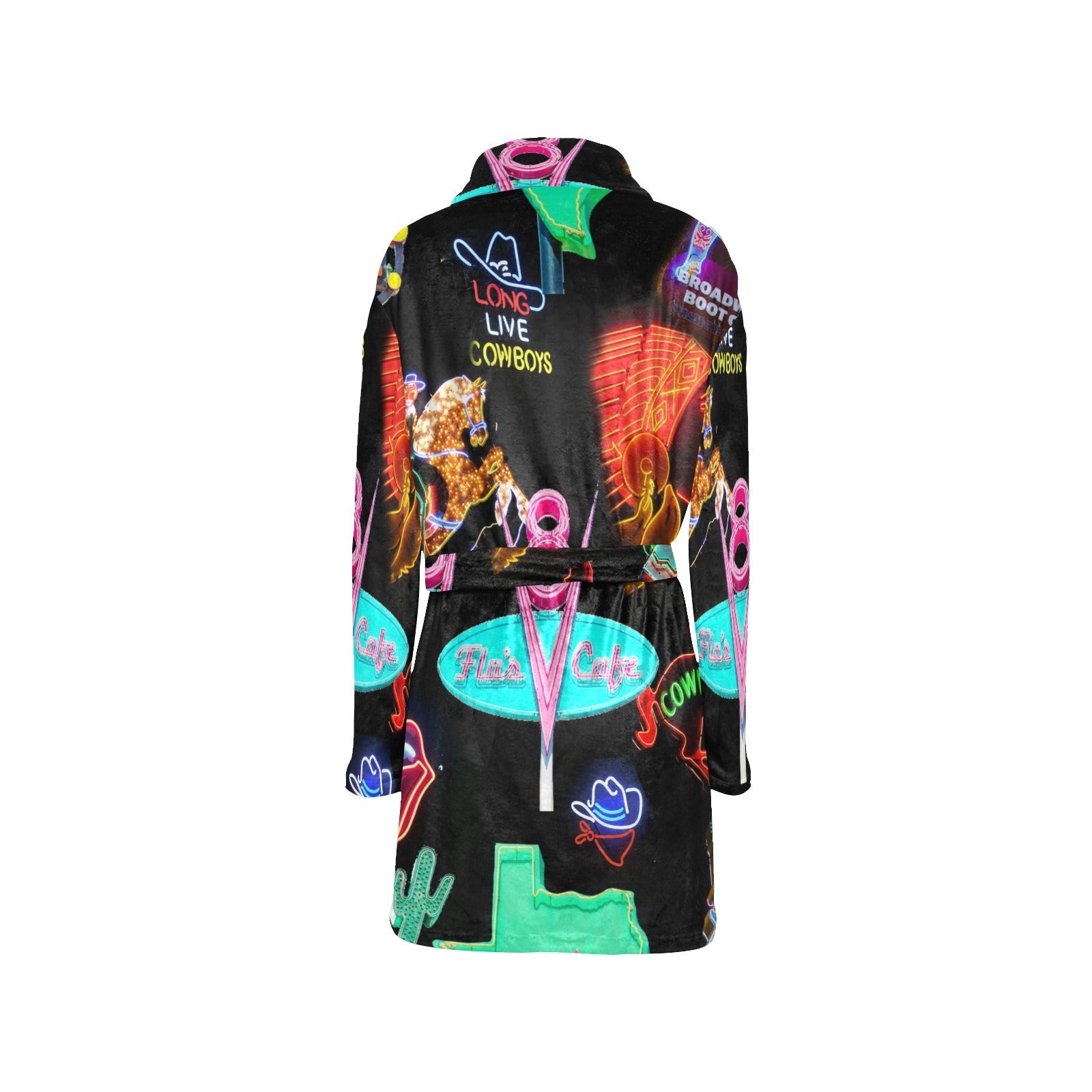 Baha Ranch Vegas Neon Women's Western Bath Robe