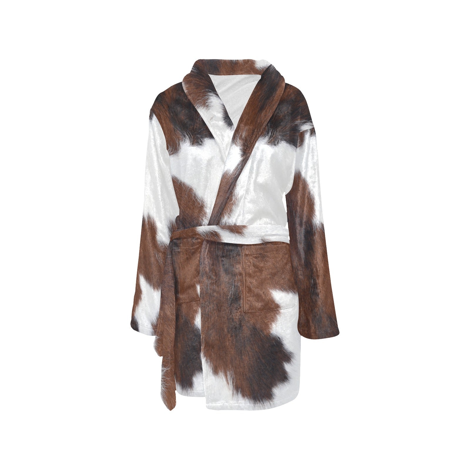 Baha Ranch Cowhide Print Women's Western Bath Robe