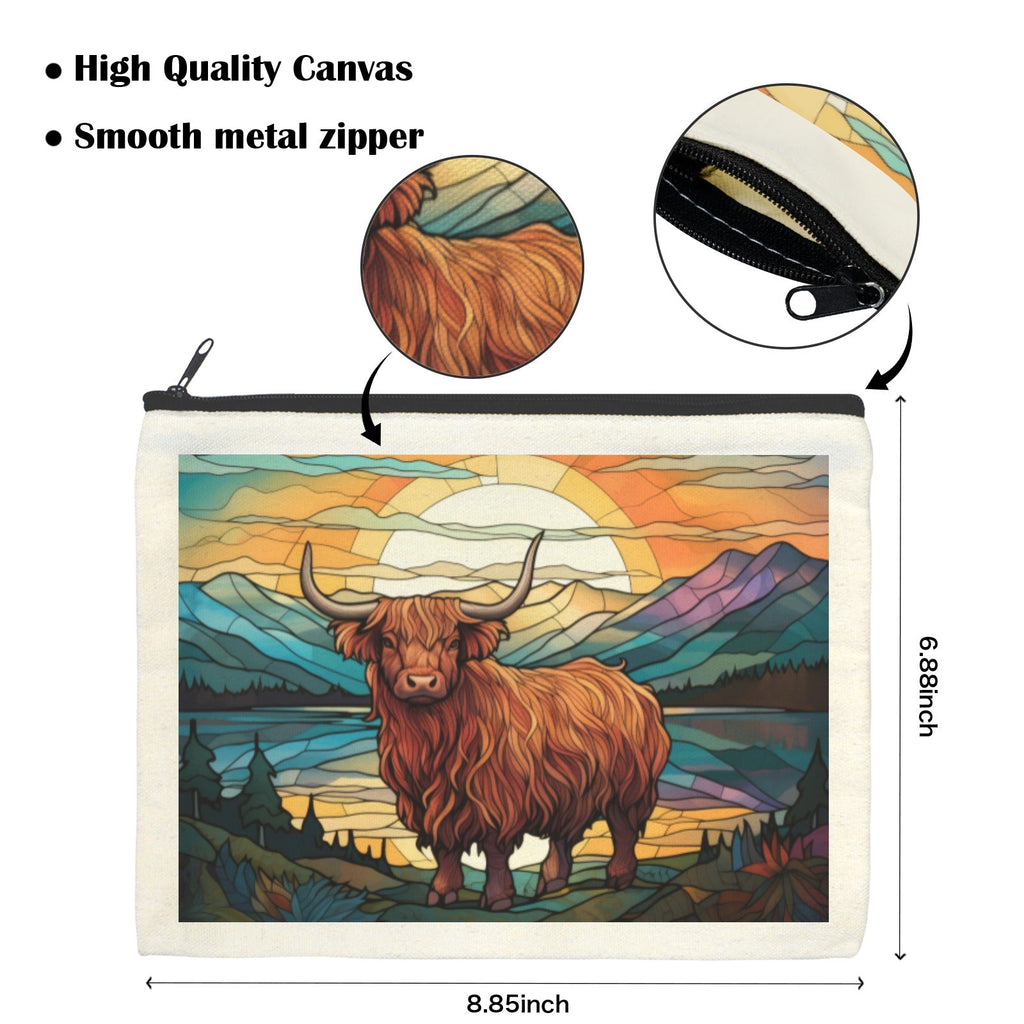 Baha Ranch Stained Glass Highland Cosmetic Bag Pack of 5 Made in America