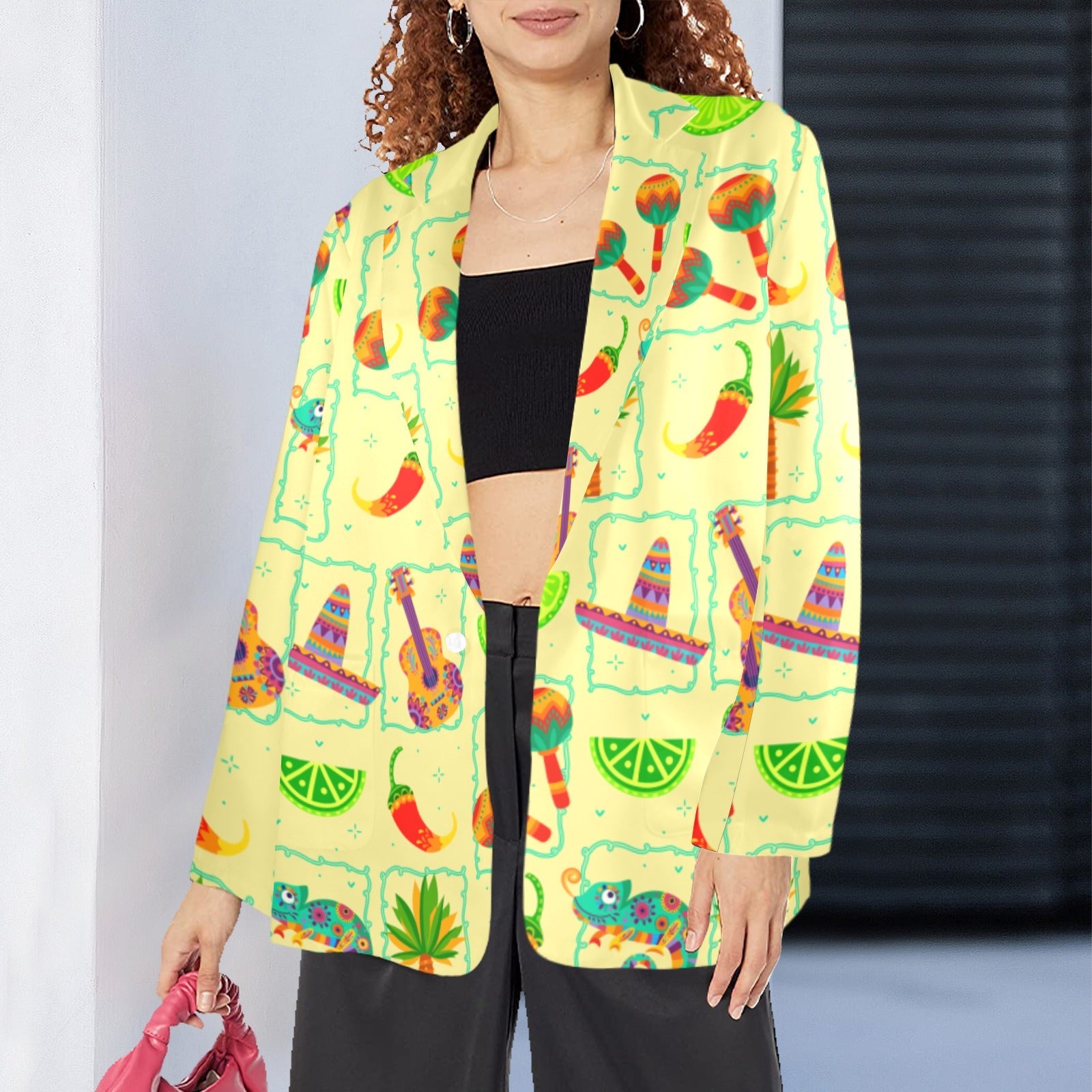 Baha Ranch Colores De Mexico Festival Blazer Women's Blazer
