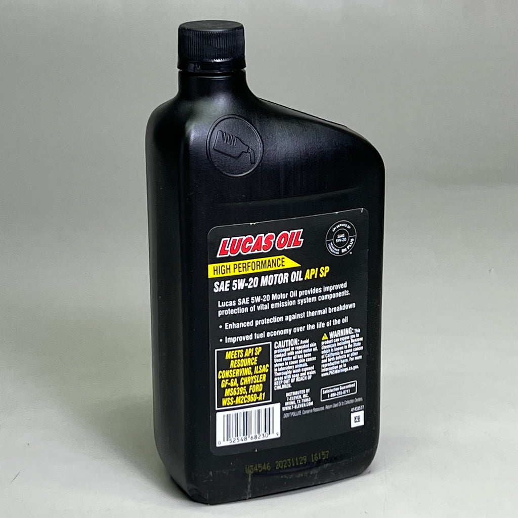 LUCAS (6 PACK) 5W-20 High Performance Engine Motor Oil 1 qt/ 946 ml