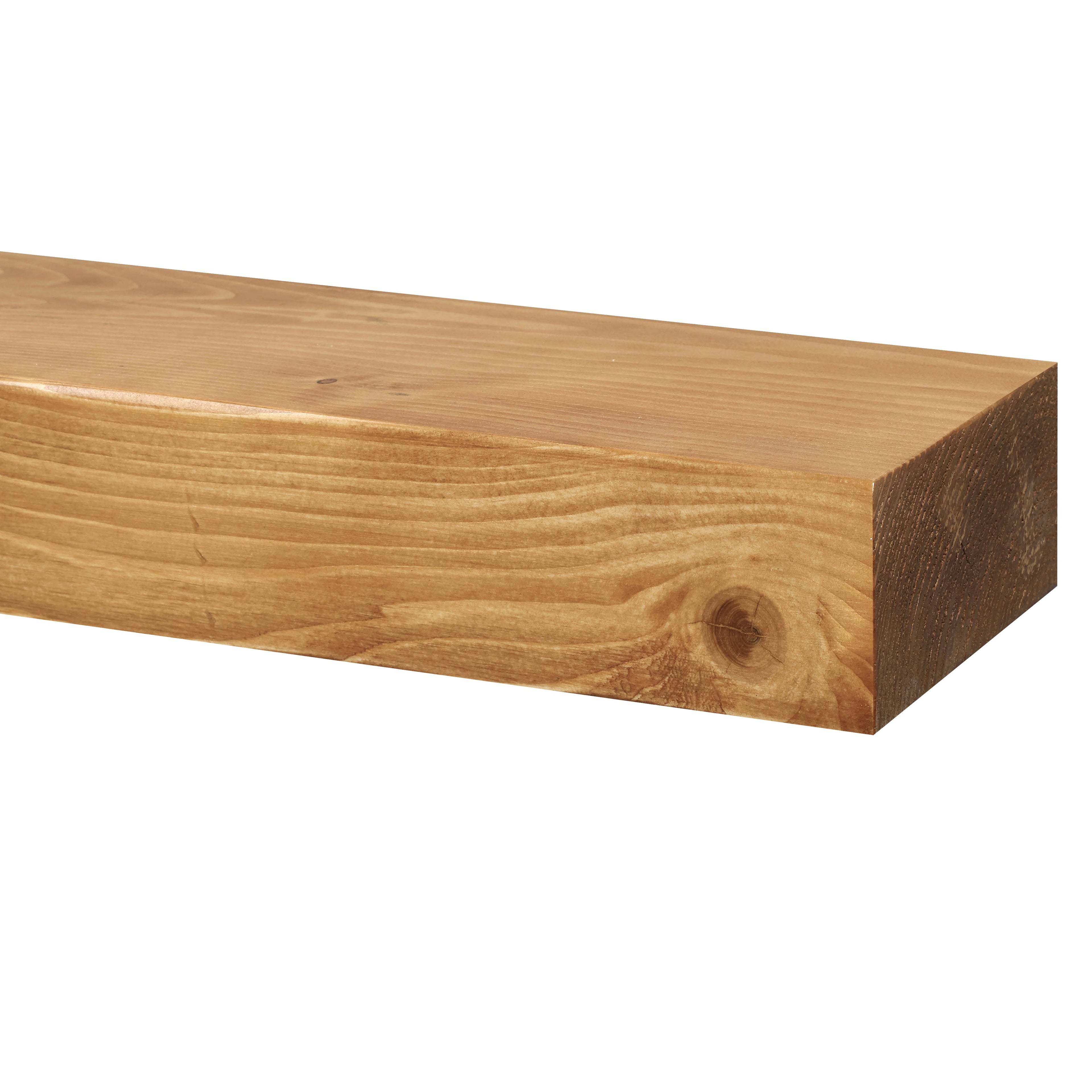 Smooth Solid Floating Timber Fireplace Mantel Shelf