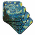 3dRose PS Vintage - Starry Night by Van Gogh vintage - Coasters (cst_164649)