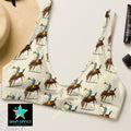 Baha Ranch Yeehaw Vintage Rodeo Cowboy Bikini Top