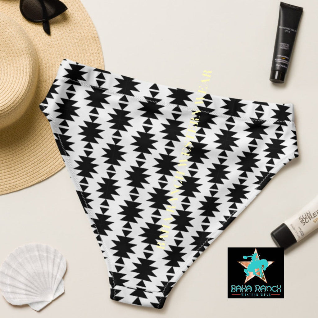 Baha Ranch Yeehaw White Aztec Bikini Bottom