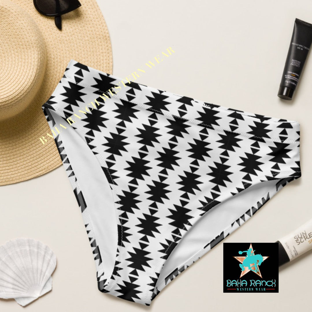 Baha Ranch Yeehaw White Aztec Bikini Bottom