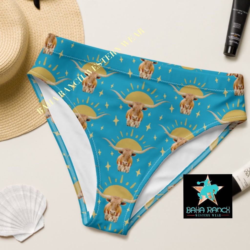 Baha Ranch Yeehaw Longhorn Sunshine Bikini Bottom