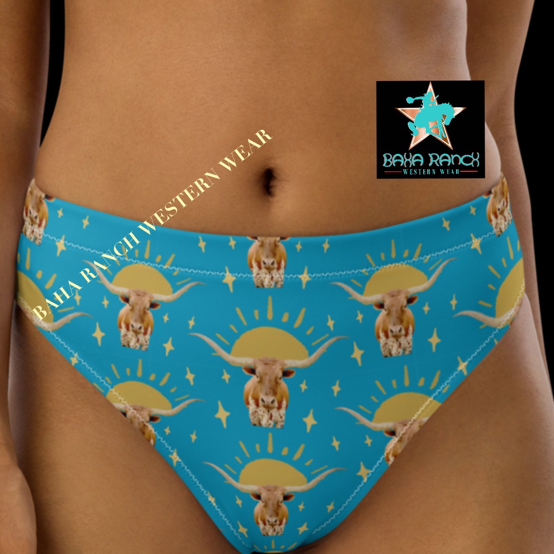 Baha Ranch Yeehaw Longhorn Sunshine Bikini Bottom