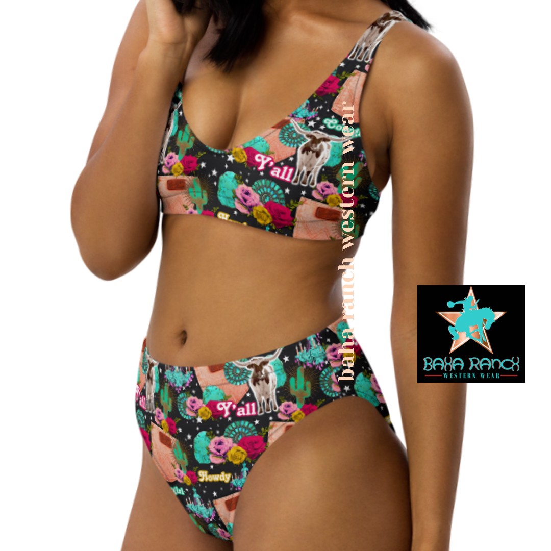 Baha Ranch Yeehaw Turquoise Cowgirl Bikini