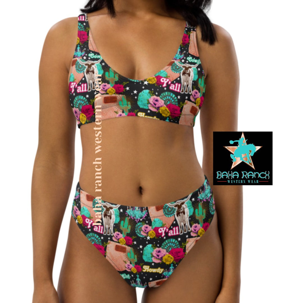 Baha Ranch Yeehaw Turquoise Cowgirl Bikini
