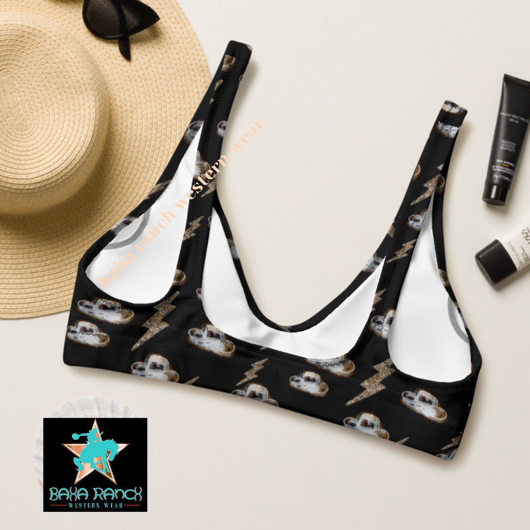 Baha Ranch Yeehaw Disco Cowgirl Bikini Top