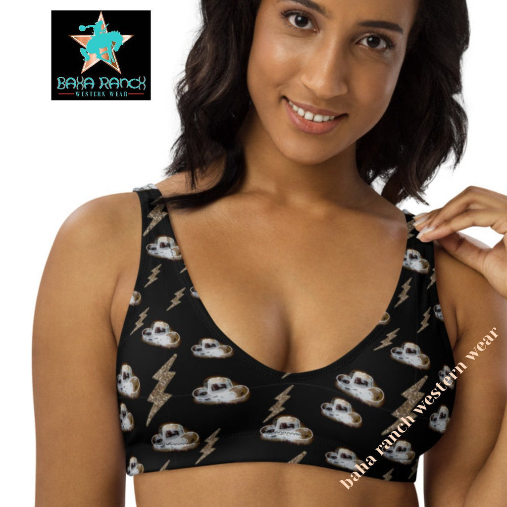 Baha Ranch Yeehaw Disco Cowgirl Bikini Top