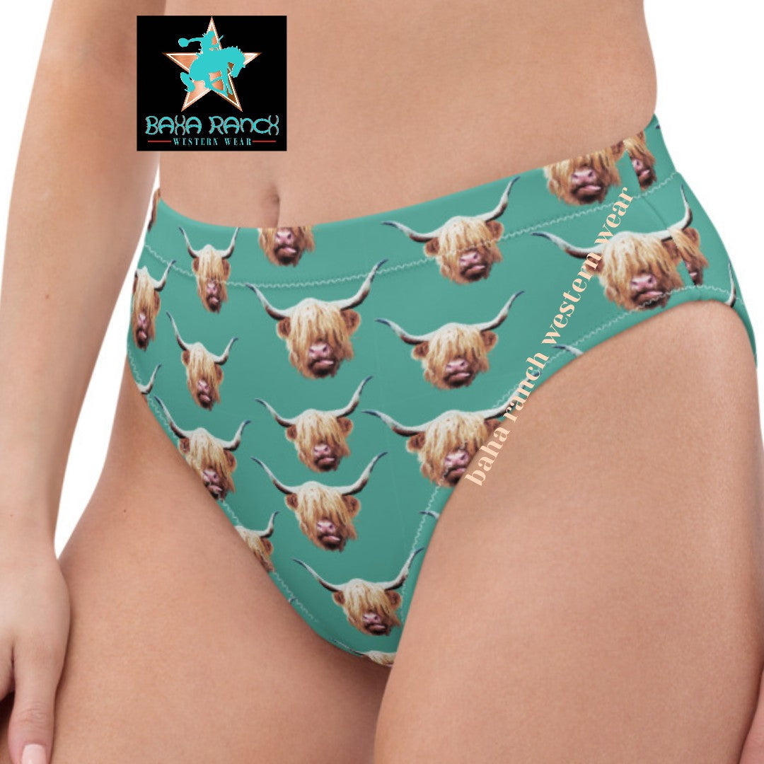 Baha Ranch Yeehaw Highland Cow Bikini Bottom