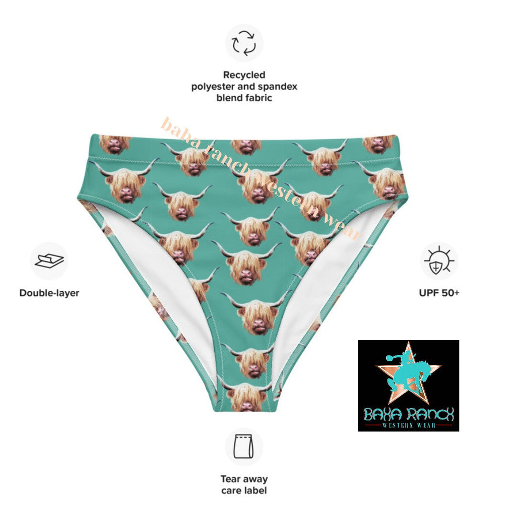 Baha Ranch Yeehaw Highland Cow Bikini Bottom
