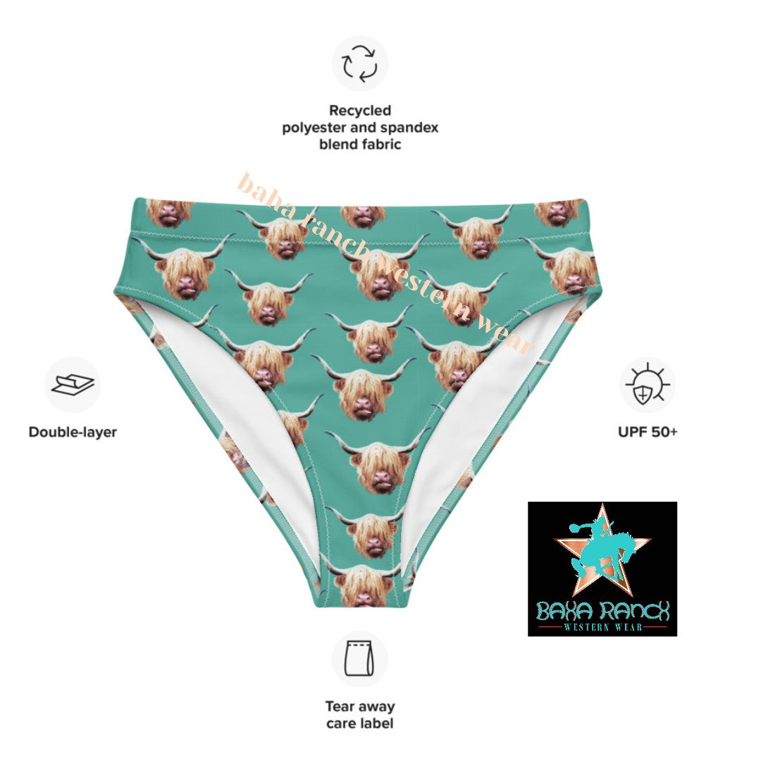 Baha Ranch Yeehaw Highland Cow Bikini Bottom
