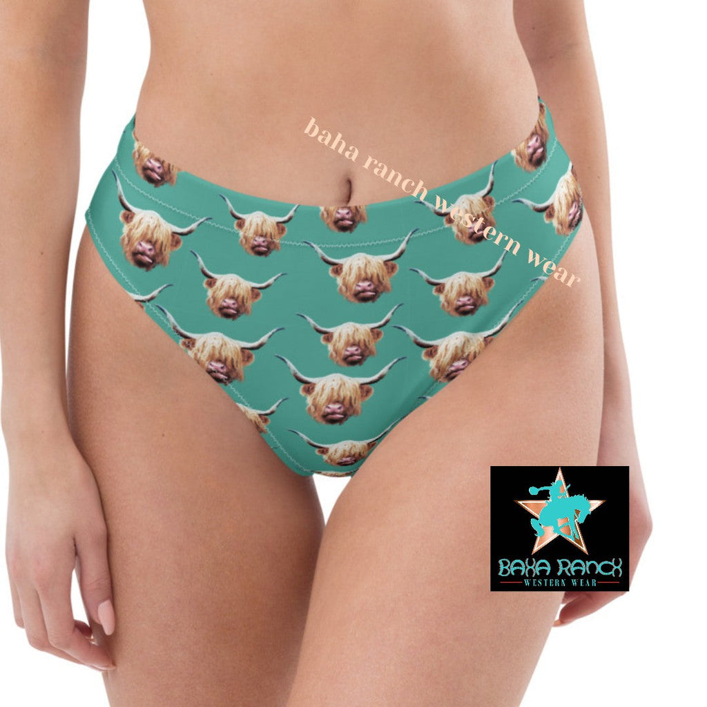 Baha Ranch Yeehaw Highland Cow Bikini Bottom