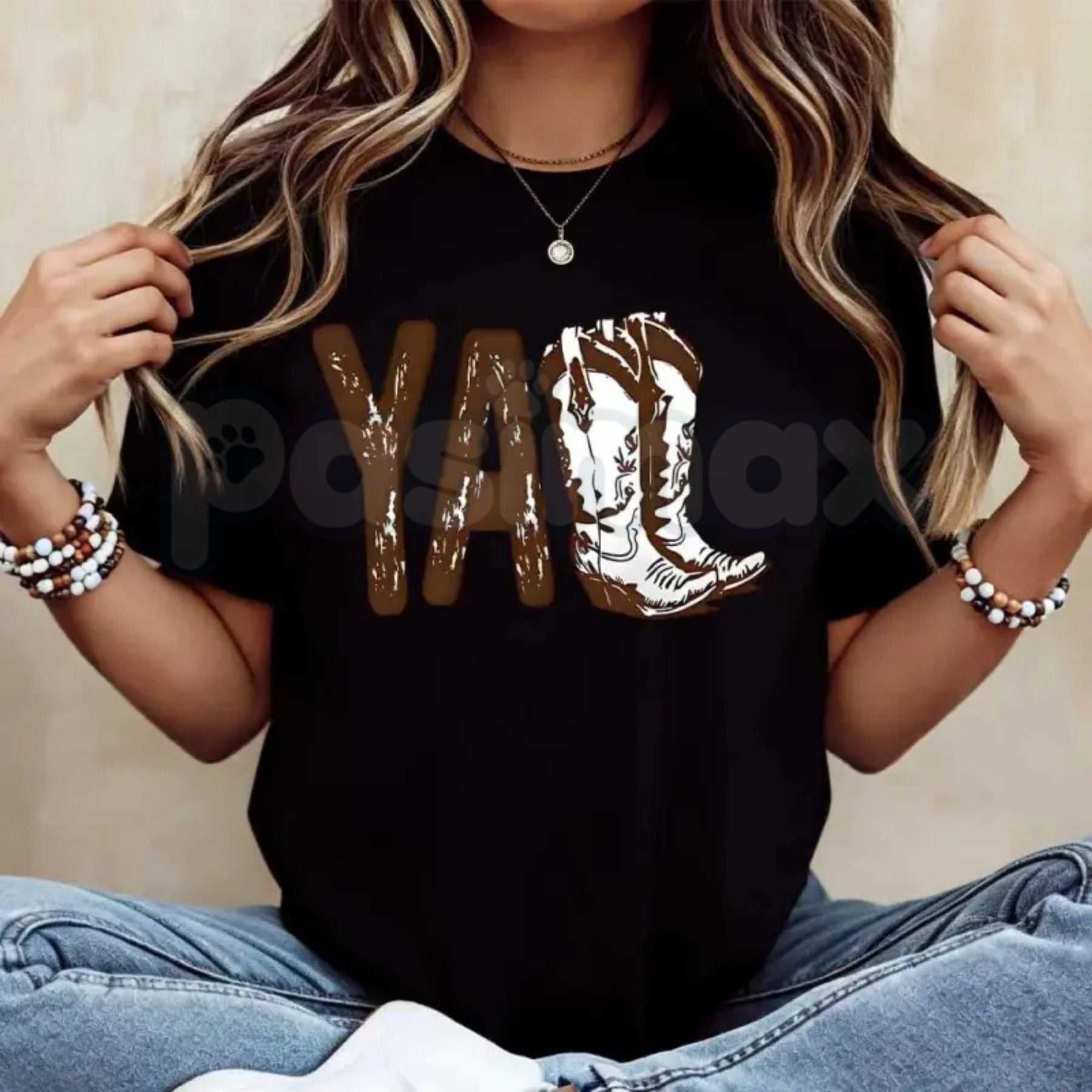 "Cowboy Boot Print" Western Graphic T-Shirt – Retro Country Music Rodeo Novelty Lifestyle Tee