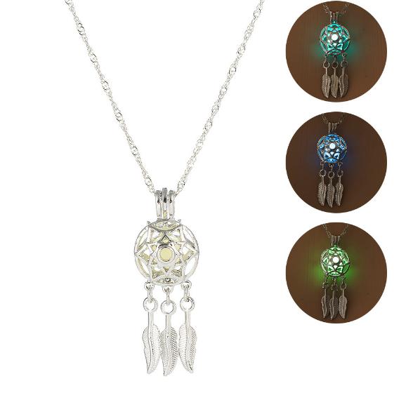 Dream Catcher Luminous Pendant Necklace