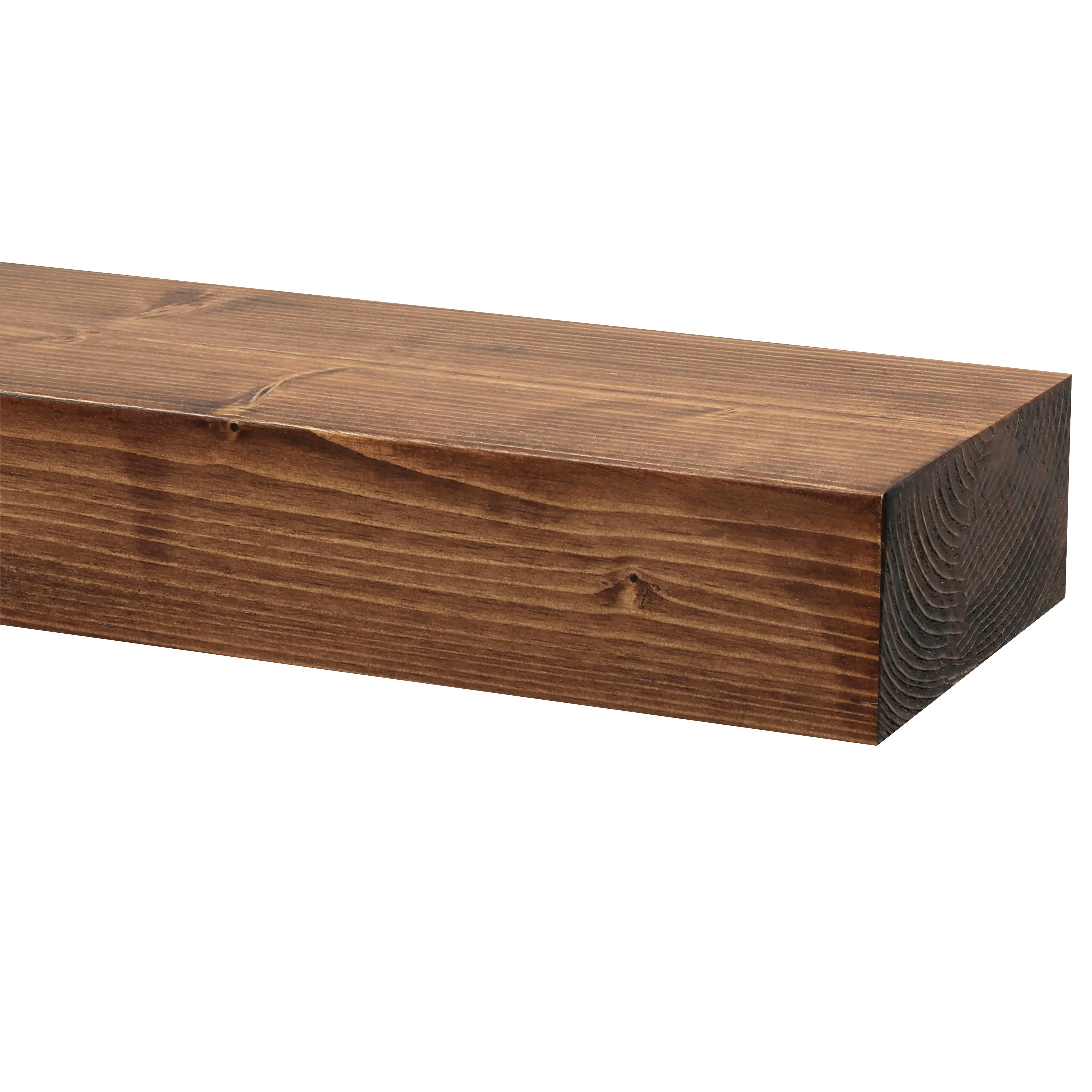 Smooth Solid Floating Timber Fireplace Mantel Shelf