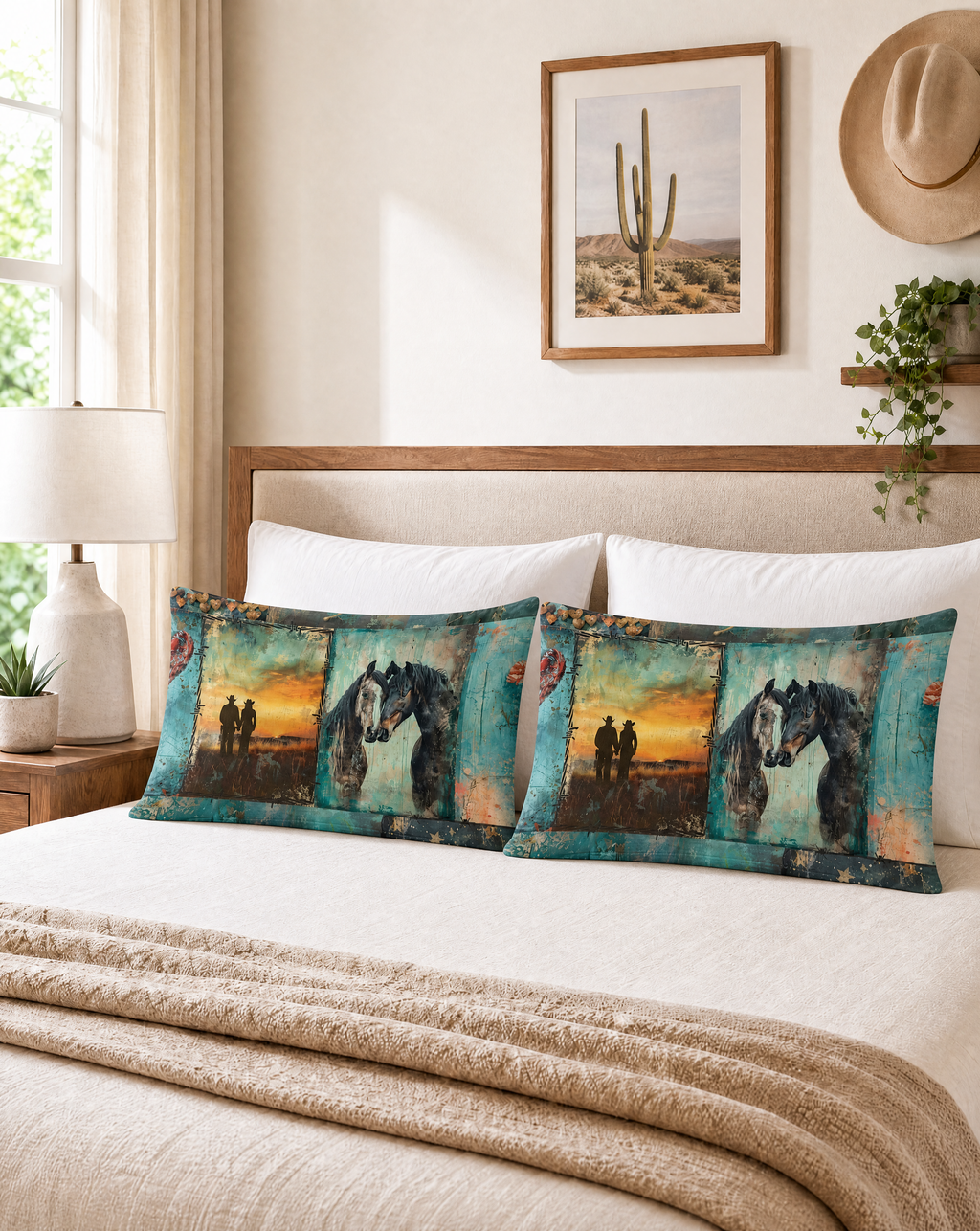 Baha Ranch Turquoise Dreams Pillow Case Made in America