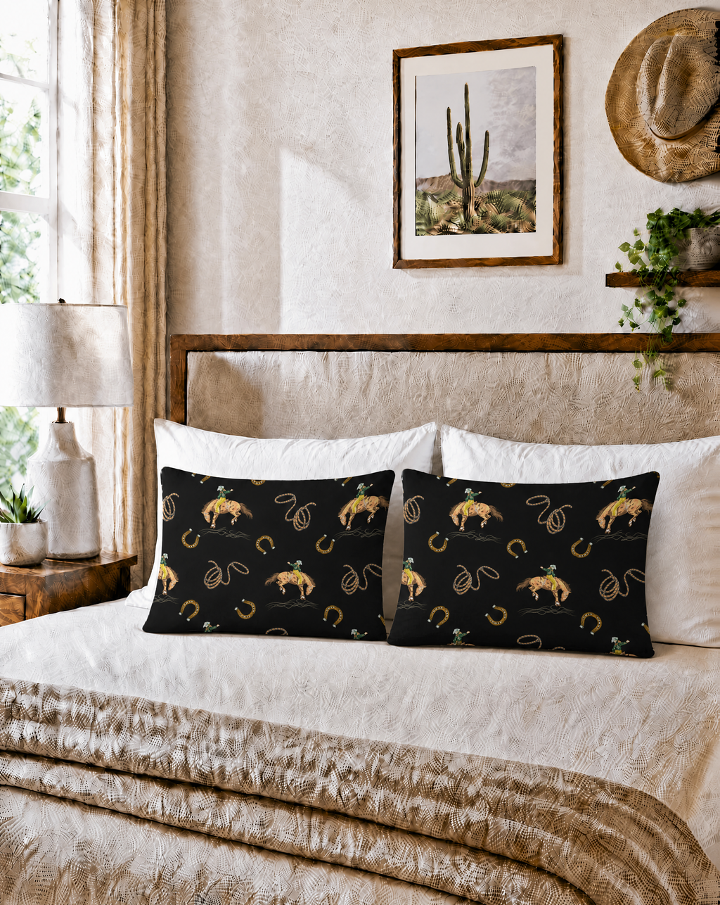 Baha Ranch Rodeo Cowboy Pillowcase Made in America