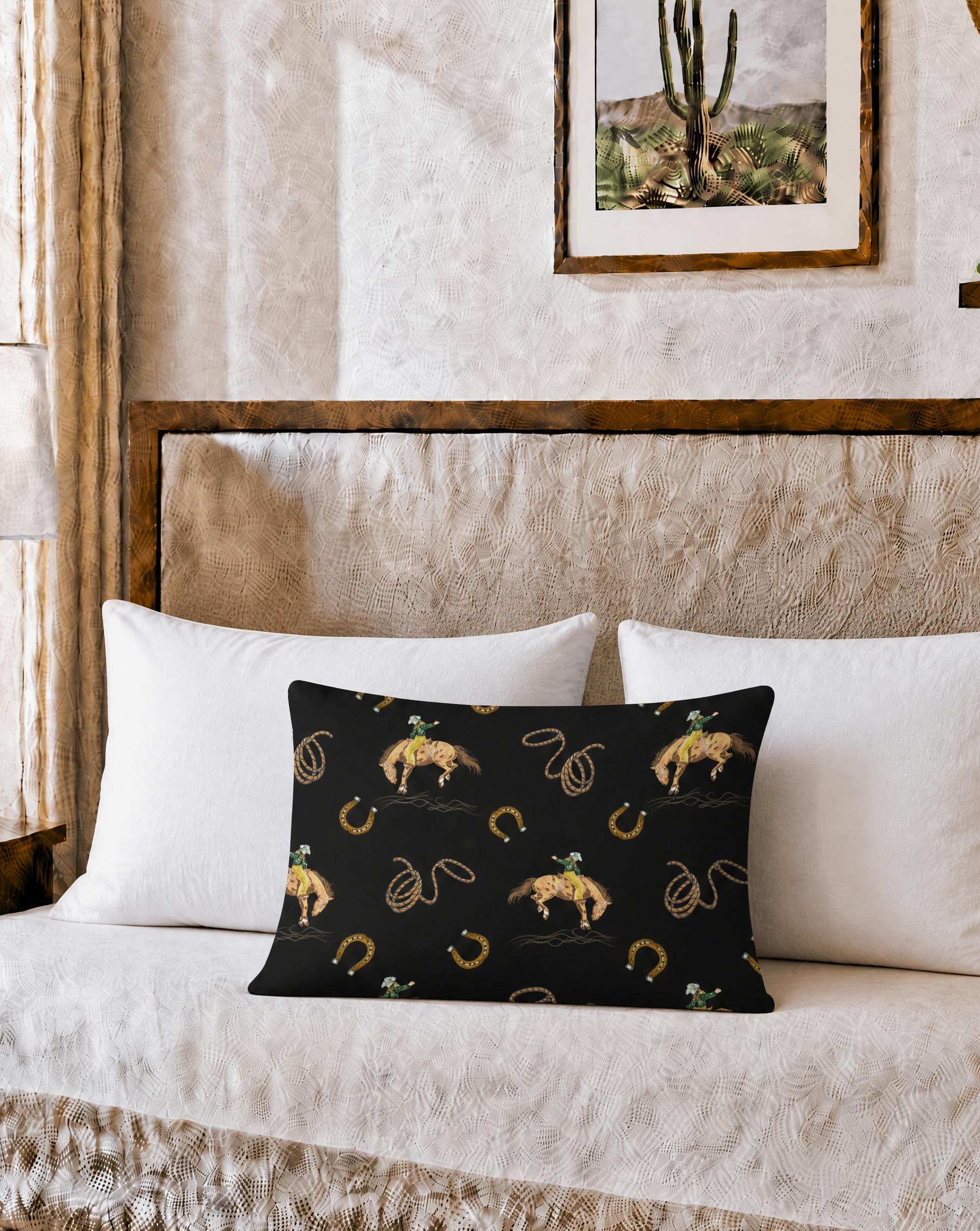 Baha Ranch Rodeo Cowboy Pillowcase Made in America