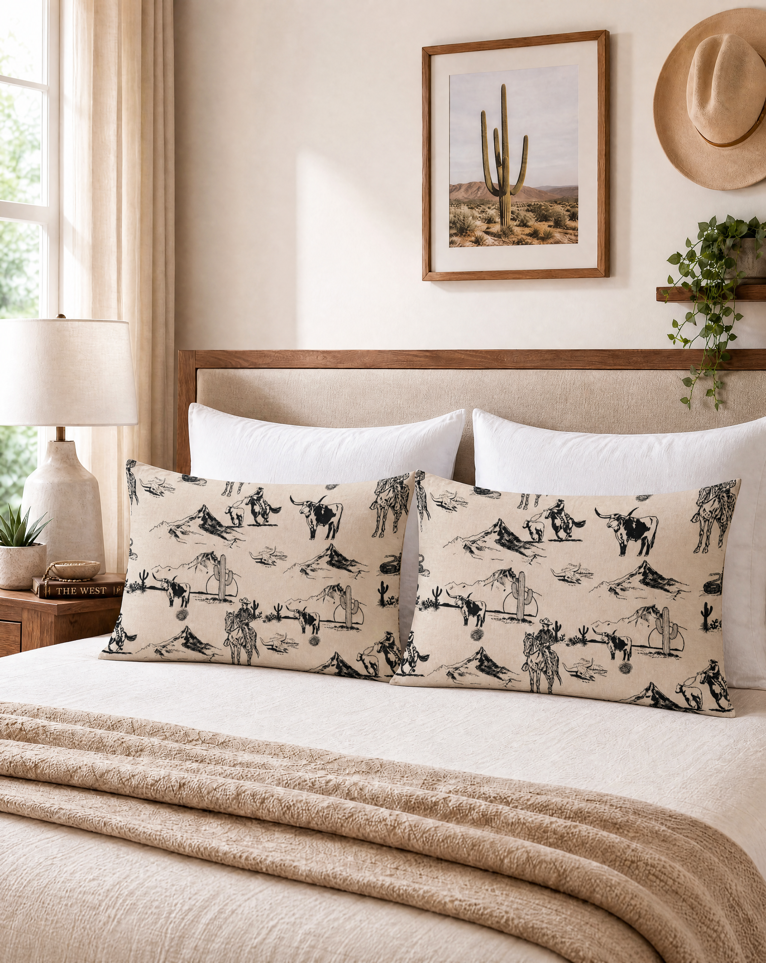 Baha Ranch Ranch Life Beige Pillowcase Made in America
