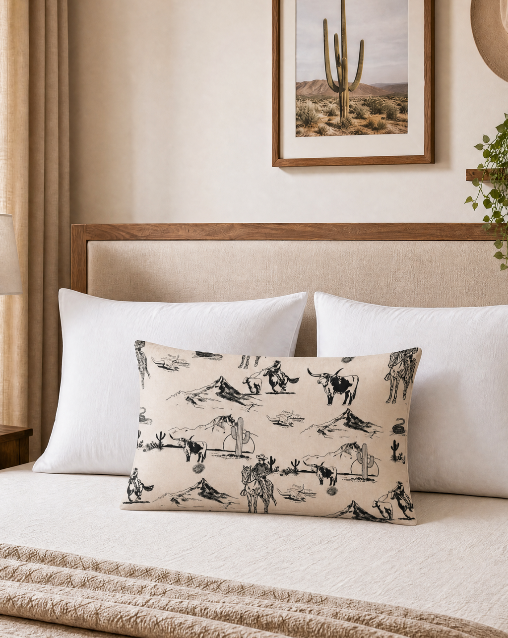 Baha Ranch Ranch Life Beige Pillowcase Made in America