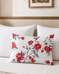 Baha Ranch Red Floral Pillowcase Made in America