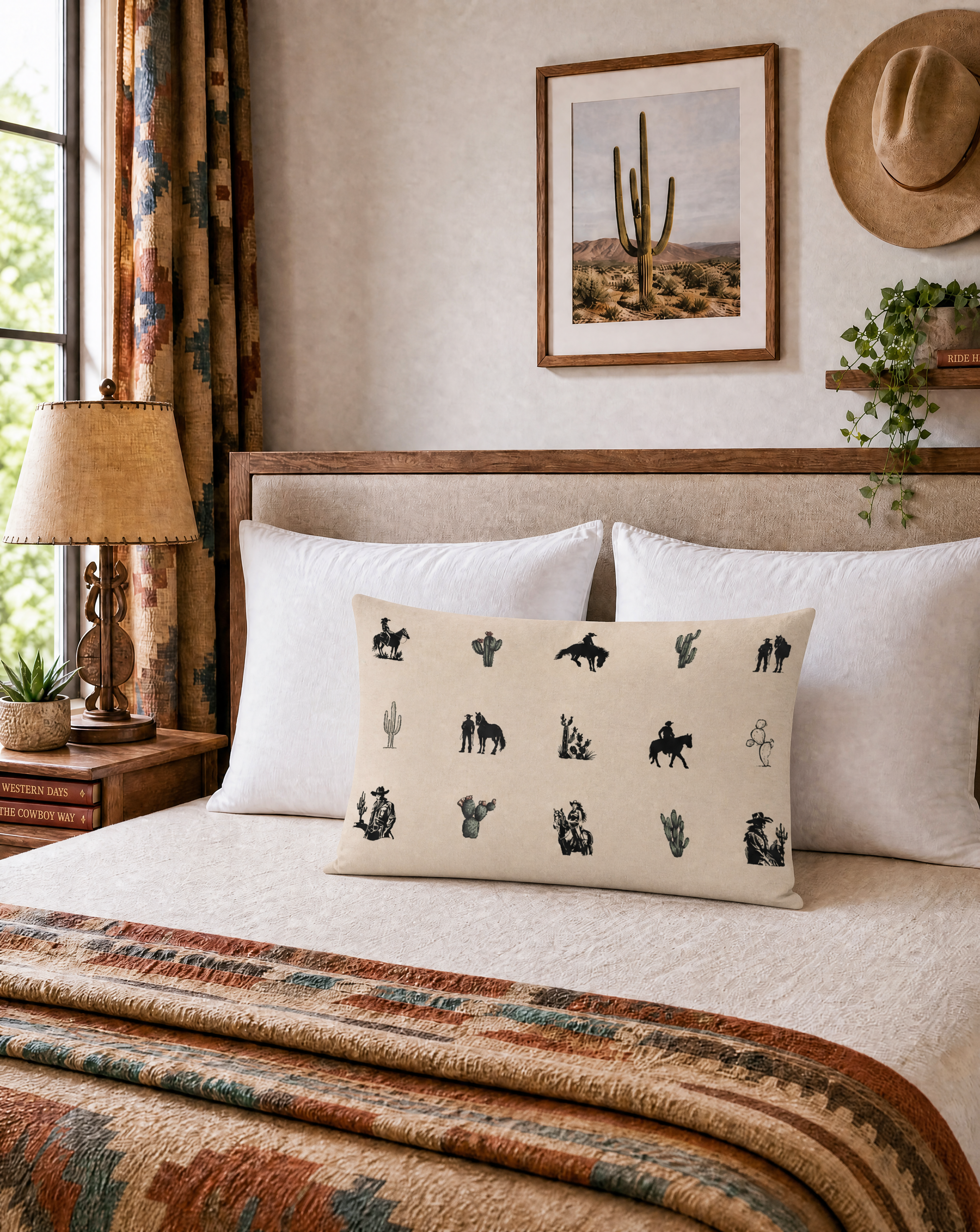 Baha Ranch Western Cowboy Cowgirl Pillowcase Made in America