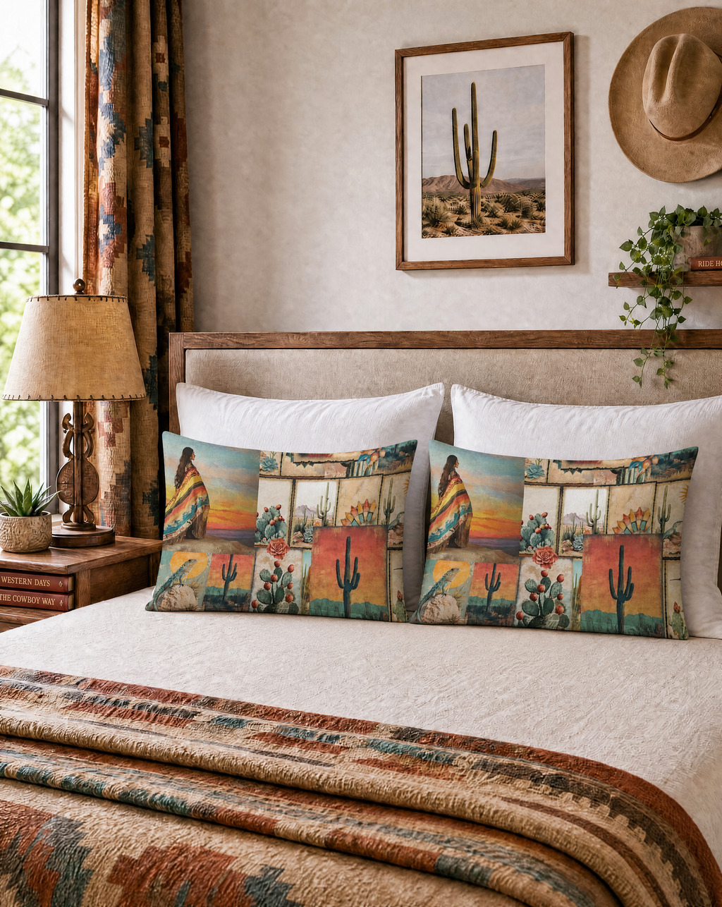 Baha Ranch Pictures of the Southwest Queen Size Pillow Case Made in America
