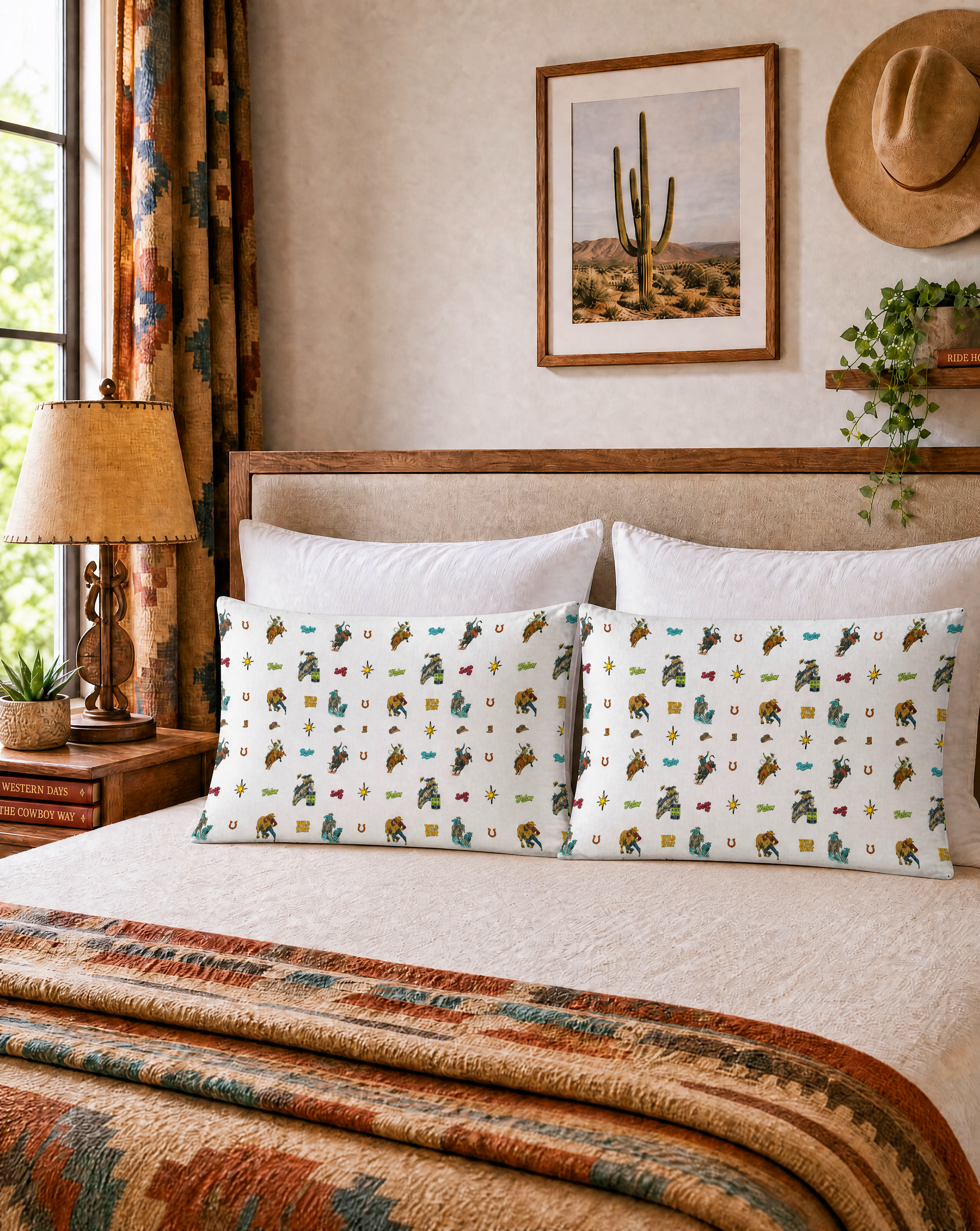 Baha Ranch the Last roundup Collage Pillow Case Made in America