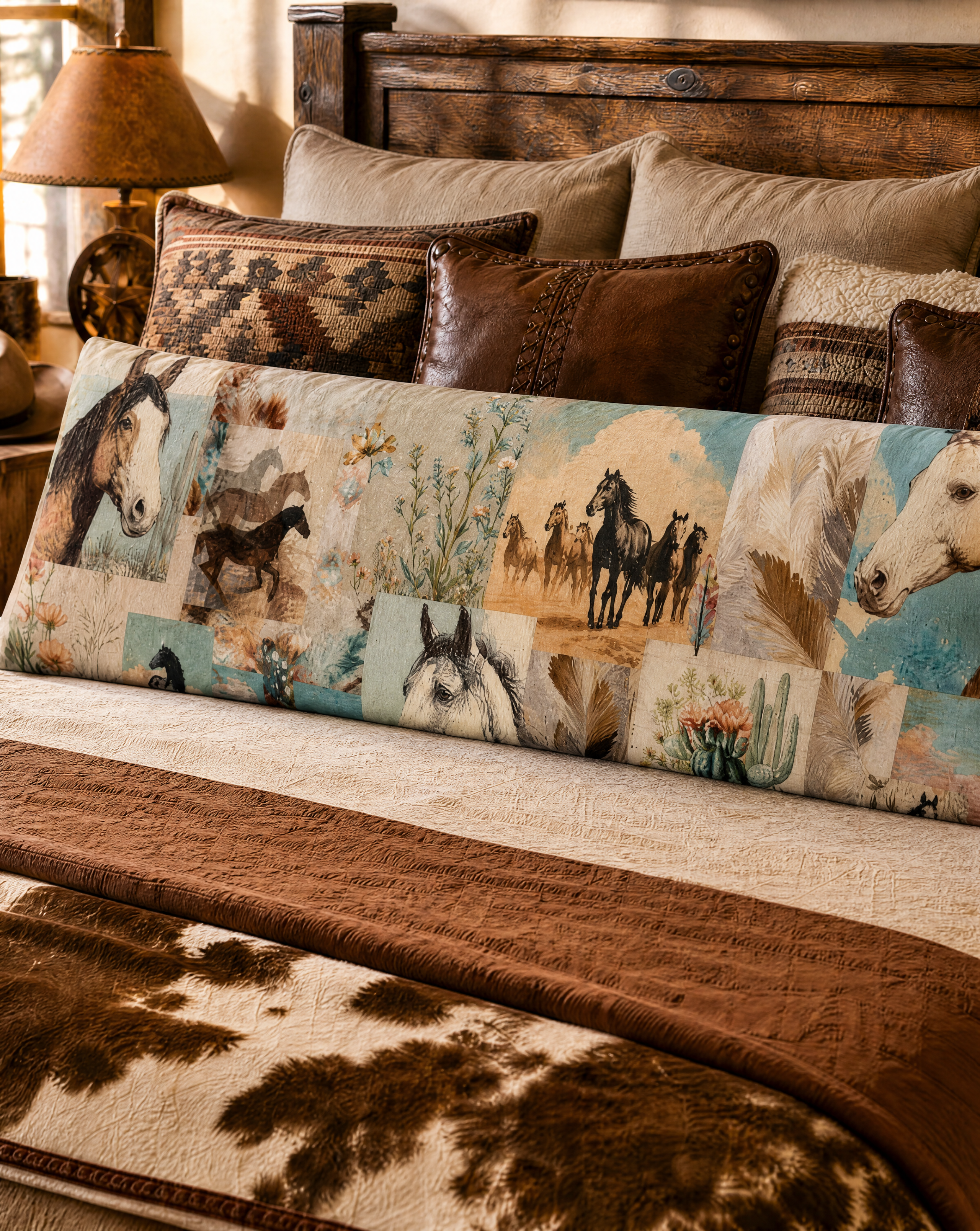 Baha Ranch Bohemian Dreams Western Body Pillow Cover Made in America