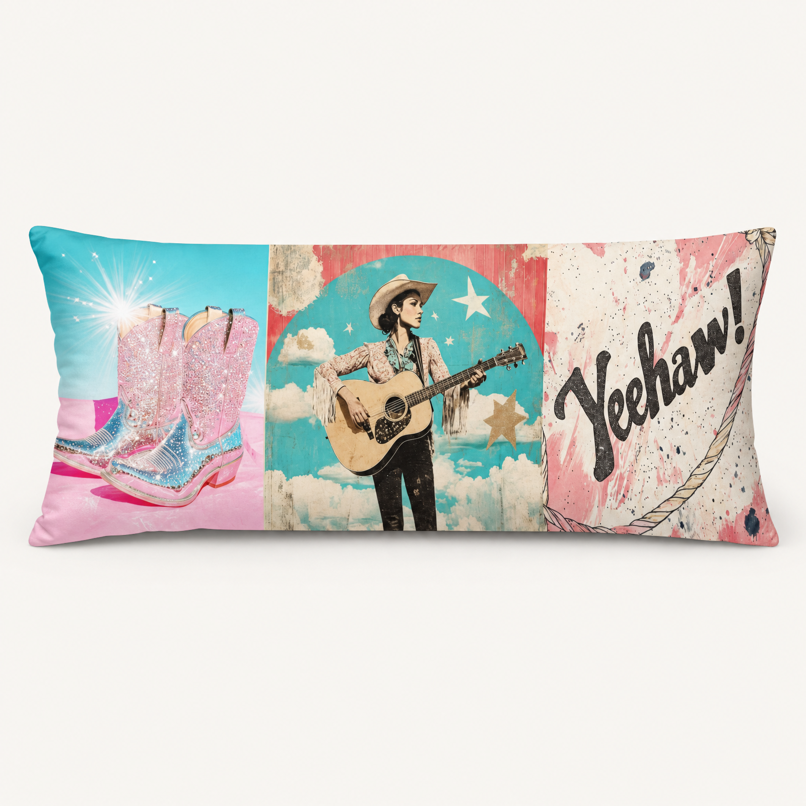 Baha Ranch Yeehaw Cowgirl Body Pillow Cover Made in America