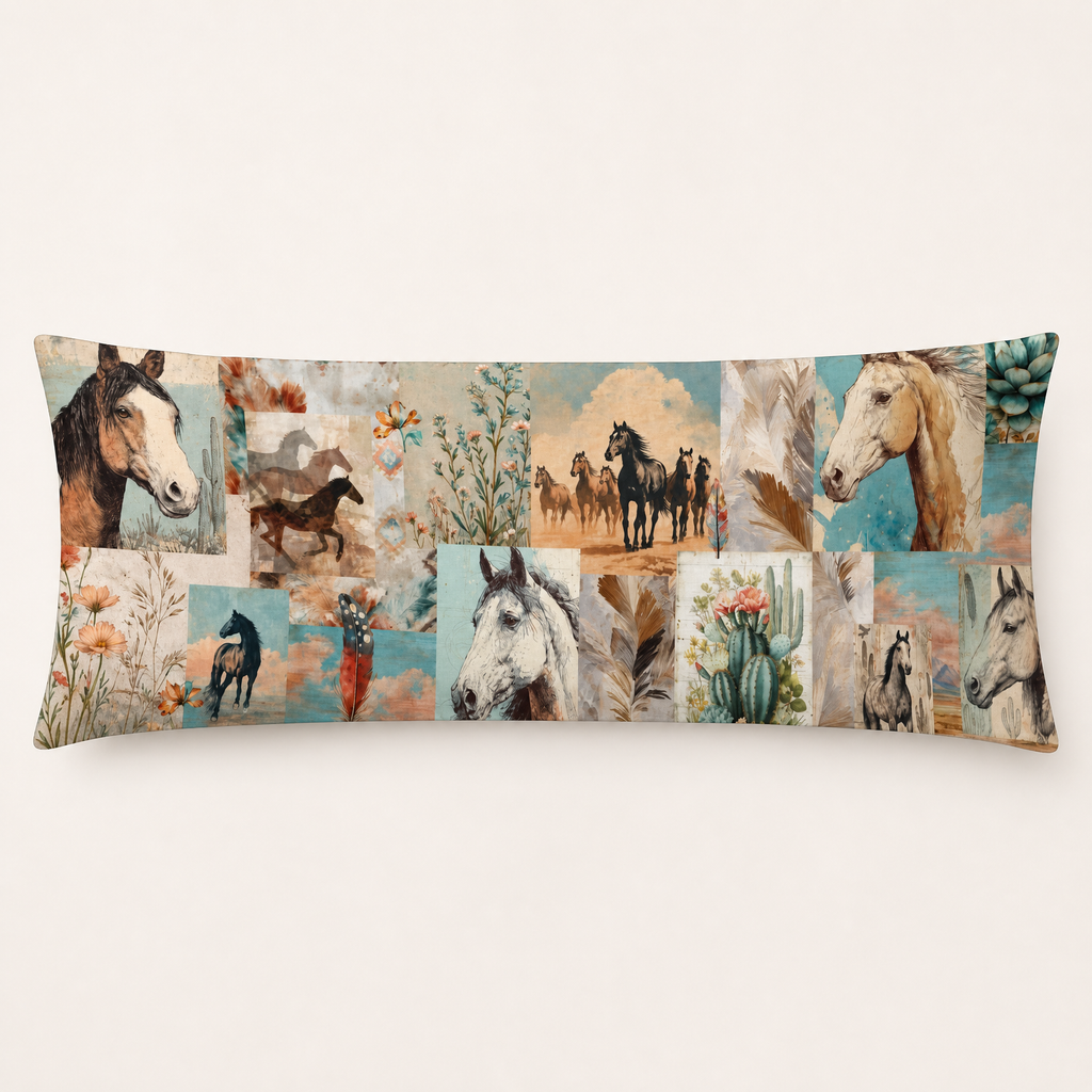 Baha Ranch Bohemian Dreams Western Body Pillow Cover Made in America