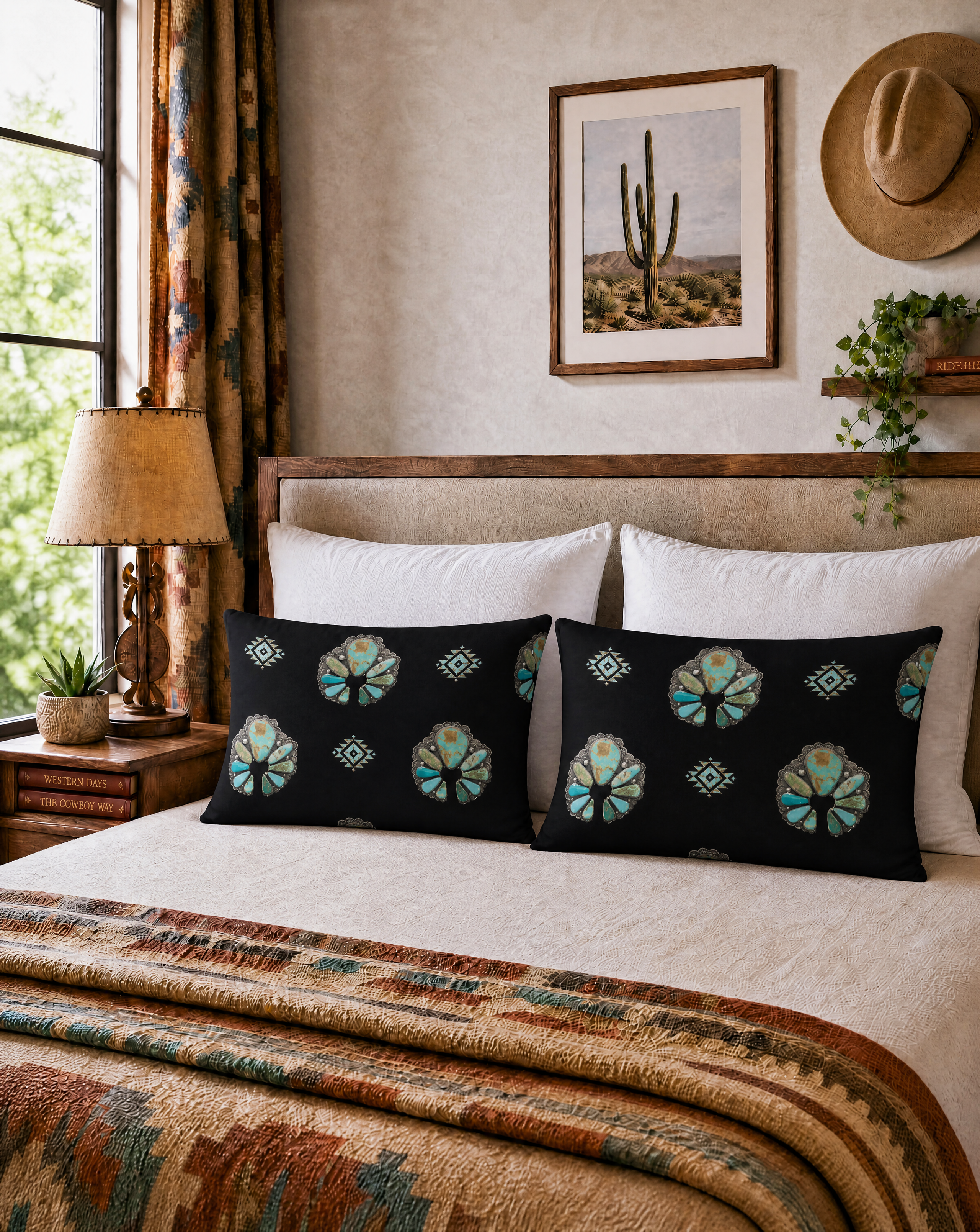 Baha Ranch Turquoise Naja Pillow Case Made in America