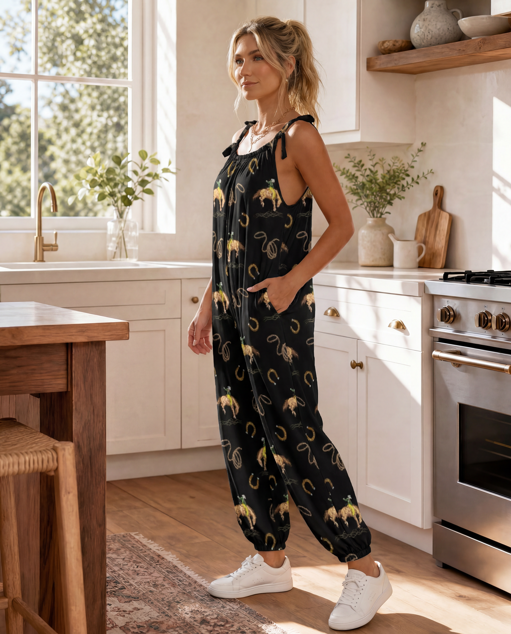 Baha Ranch Rodeo Cowboy Overalls Jumpsuit