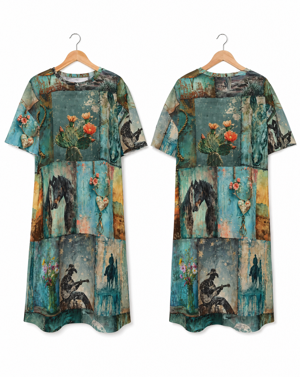 Baha Ranch Turquoise Dreams T Shirt Dress or Sleep Shirt