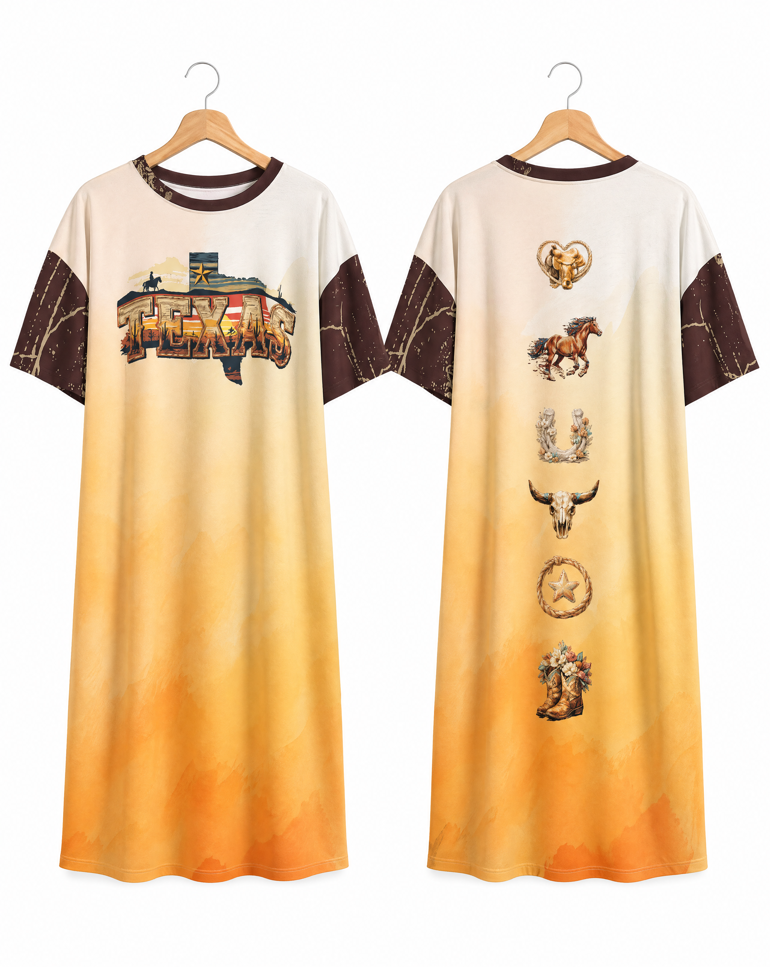 Baha Ranch Texas T Shirt Dress or Sleep Shirt