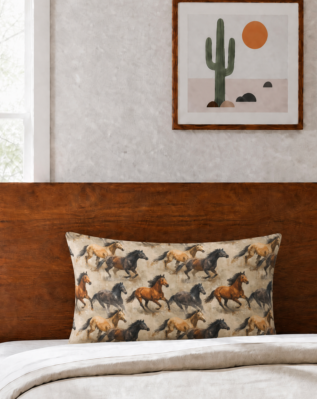 Baha Ranch Wild Horses Pillowcase Made in America