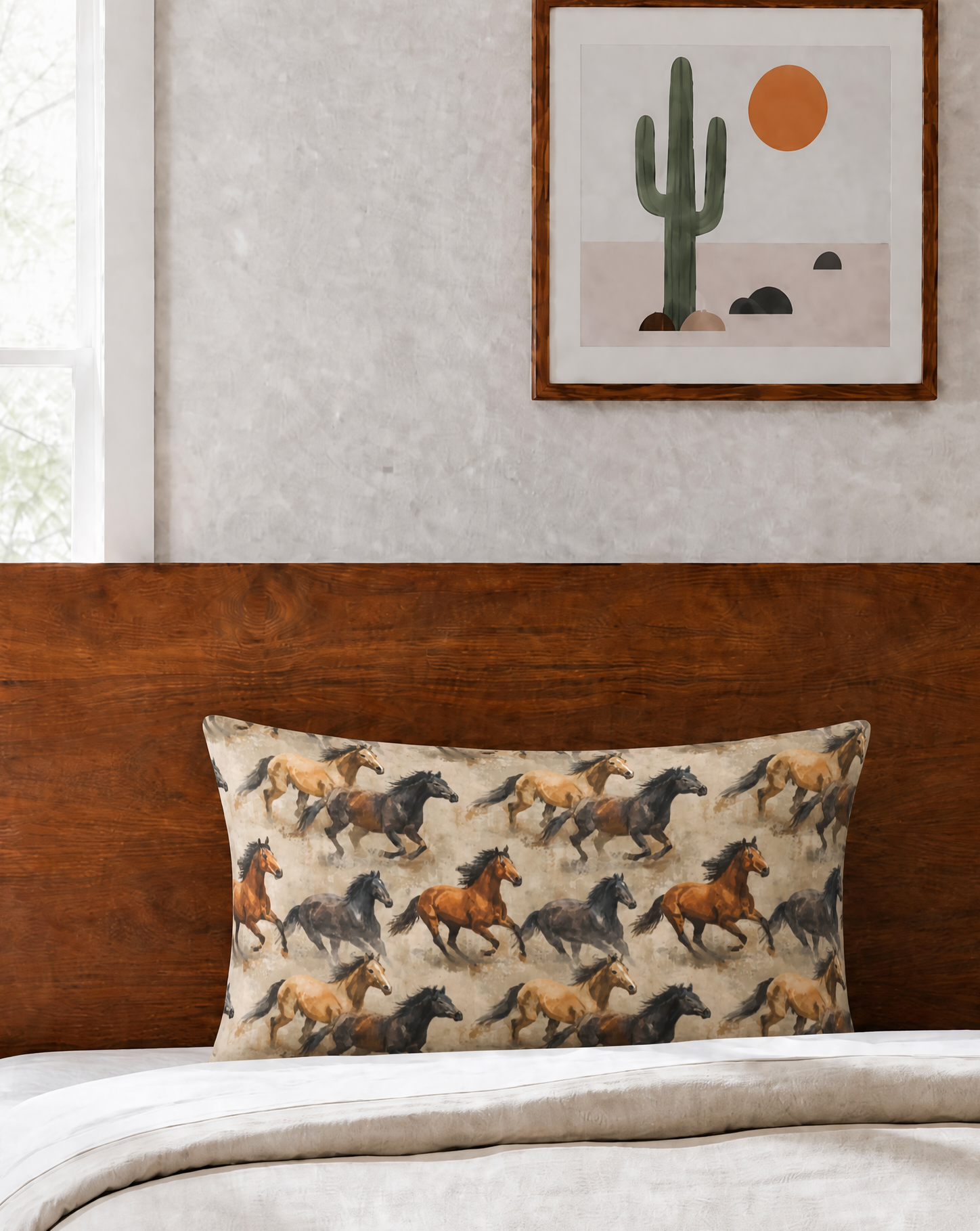 Baha Ranch Wild Horses Pillowcase Made in America
