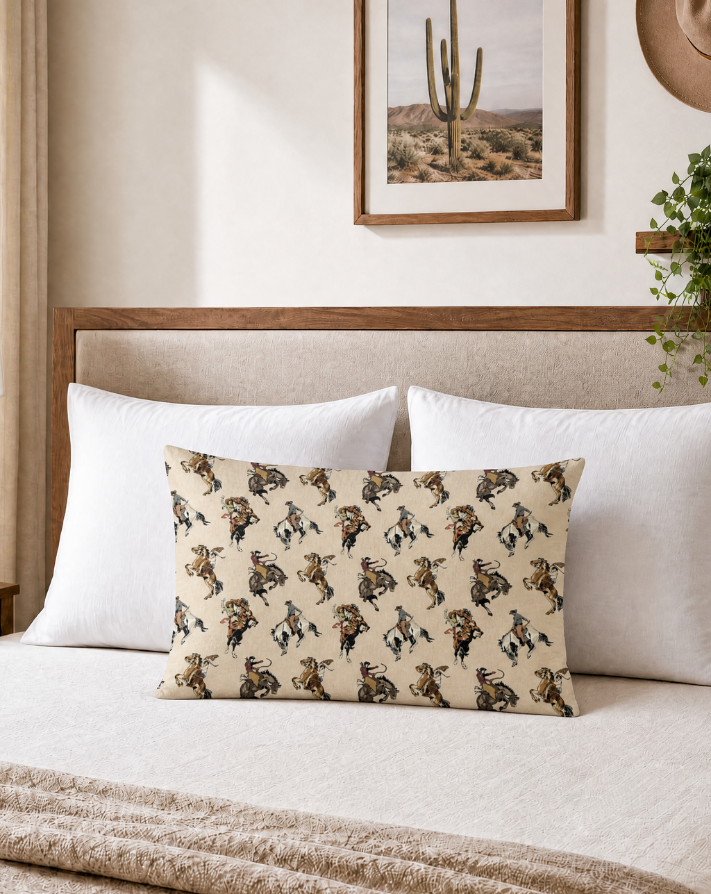 Baha Ranch Vintage Cowgirl Pillow Case Made in America