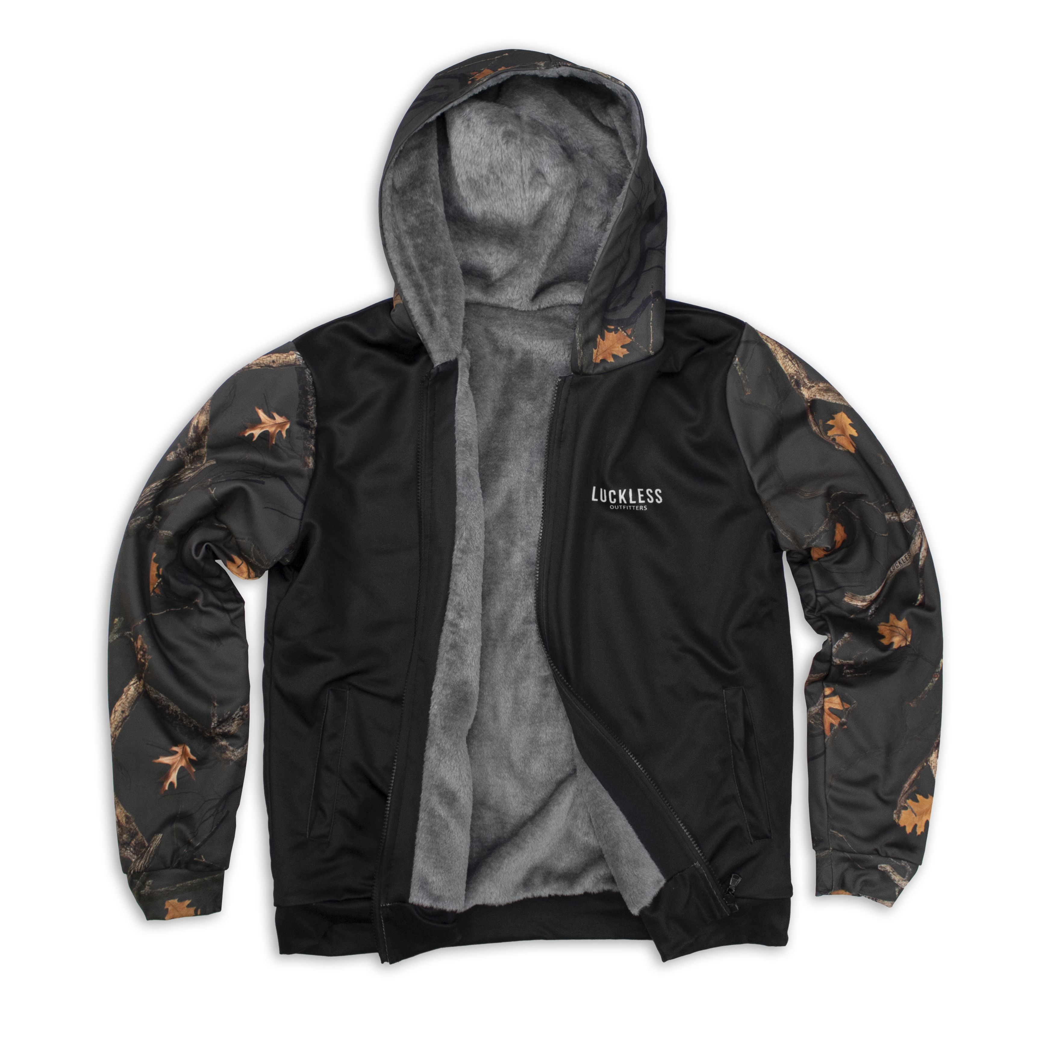 Midnight Camo Heavy Zip Fleece Hoodie